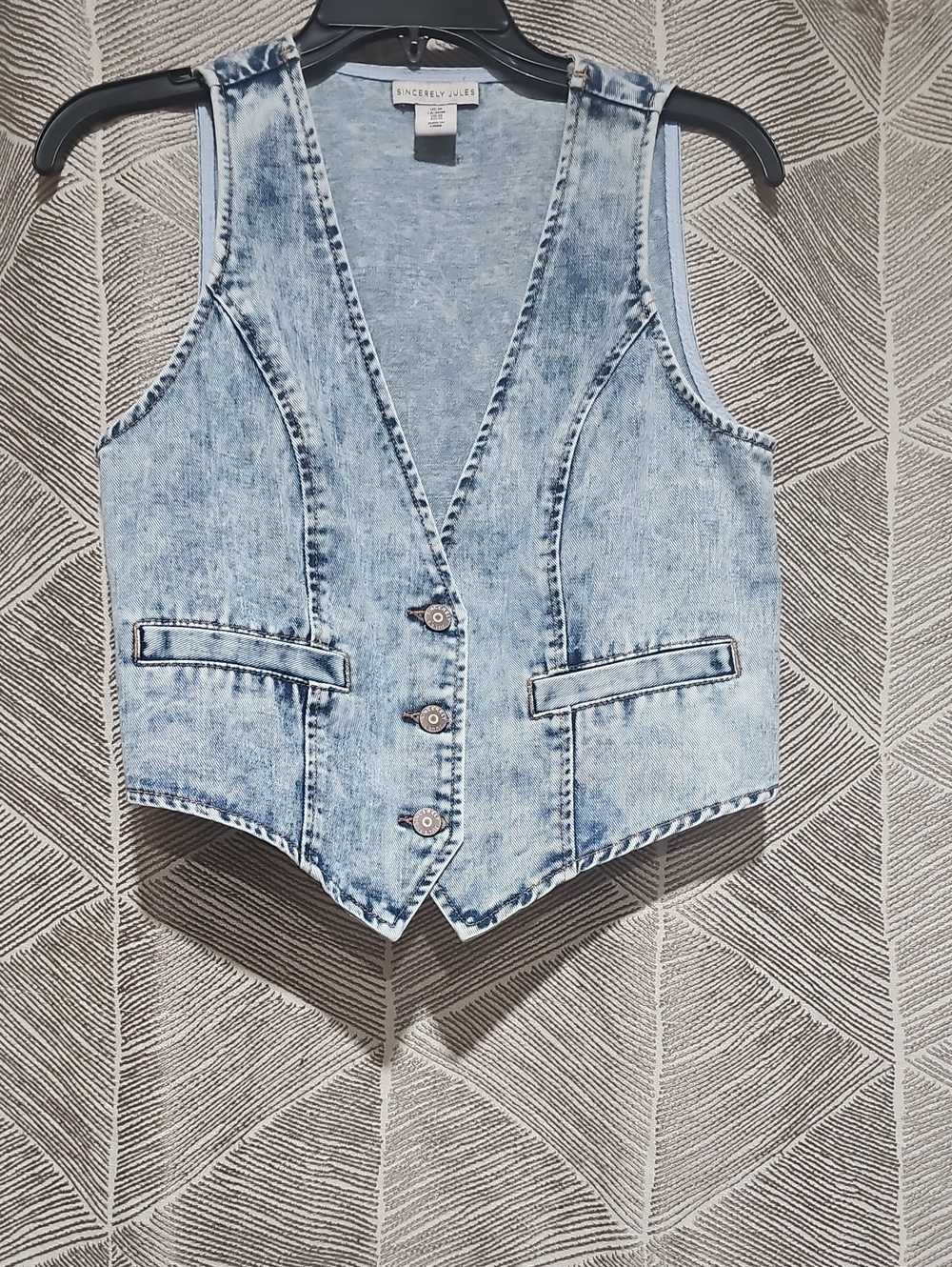 Sleeveless Denim Vesr-Medium